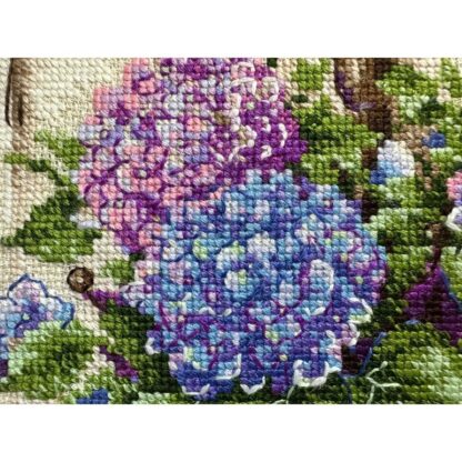 Kit point de croix RIOLIS 2087 Couronne d'hortensias 24x30cm