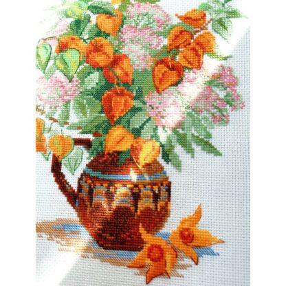 Kit point de croix RIOLIS 2086 Bouquet de Physalis 21x30cm