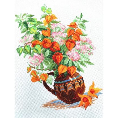 Kit point de croix RIOLIS 2086 Bouquet de Physalis 21x30cm