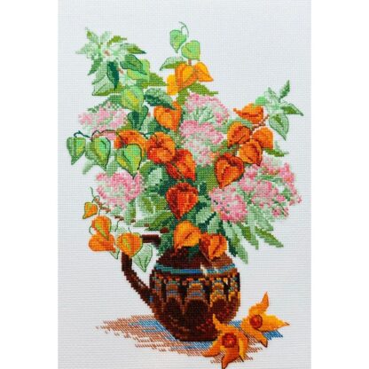 Kit point de croix RIOLIS 2086 Bouquet de Physalis 21x30cm