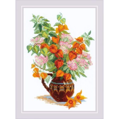 Kit point de croix RIOLIS 2086 Bouquet de Physalis 21x30cm