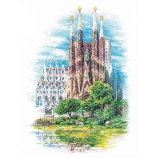 Kit point de croix RIOLIS 2098 Sagrada Familia Broderiedumonde