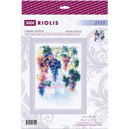 Kit point de croix RIOLIS 2135 Généreuses vignes 21x30cm