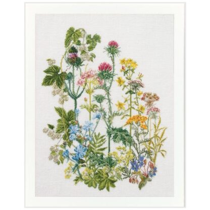 Kit point de croix Thea Gouverneur 424 Aida Fleurs des champs 35x46cm