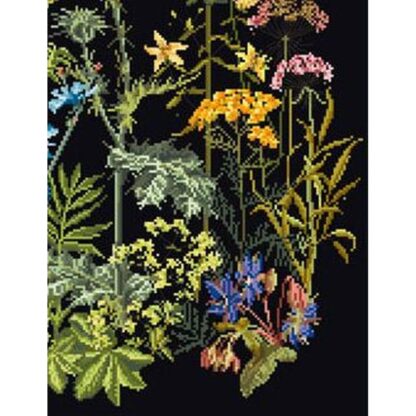 Kit point de croix Thea Gouverneur 424 Aïda noire Fleurs des champs 35x46cm