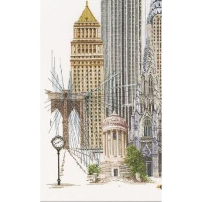 Kit point de croix Thea Gouverneur 471 Lin New York 50x79cm