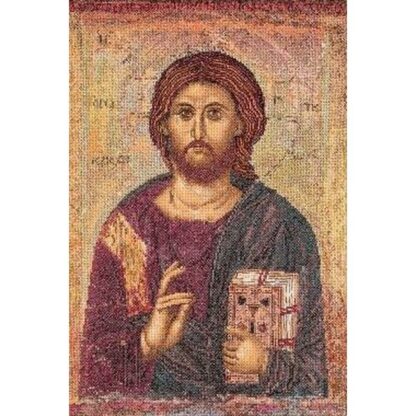 Kit point de croix Thea Gouverneur 476 Aïda Icône Christ Pantokrator Broderiedumonde