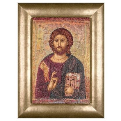 Kit point de croix Thea Gouverneur 476 Aïda Icône Christ Pantokrator 22x34cm