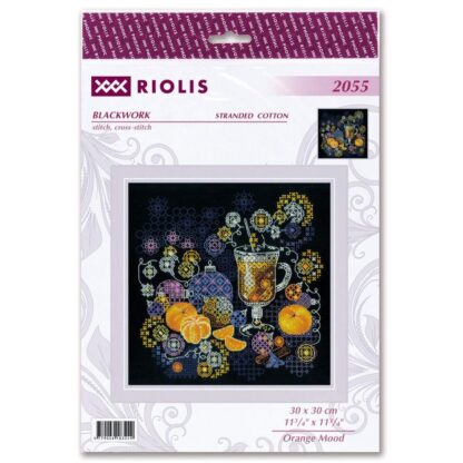 Kit point de croix RIOLIS 2055 Ambiance orange 30x30cm