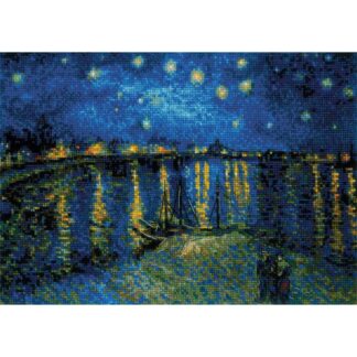 RIOLIS 1884 Nuit étoilée sur le Rhône Van Gogh Broderiedumonde