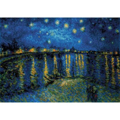 RIOLIS 1884 Nuit étoilée sur le Rhône Van Gogh Broderiedumonde