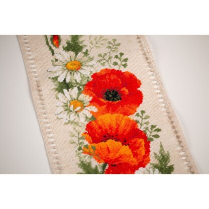 Kit point de croix RIOLIS 2067 Coquelicots et marguerites 19x90cm