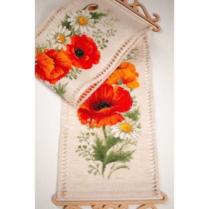 Kit point de croix RIOLIS 2067 Coquelicots et marguerites 19x90cm