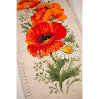 Kit point de croix RIOLIS 2067 Coquelicots et marguerites 19x90cm