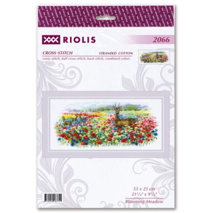 Kit point de croix RIOLIS 2066 Prairie fleurie 55x25cm