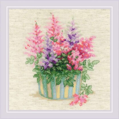 Kit point de croix RIOLIS 2059 Astilbe 25x25cm