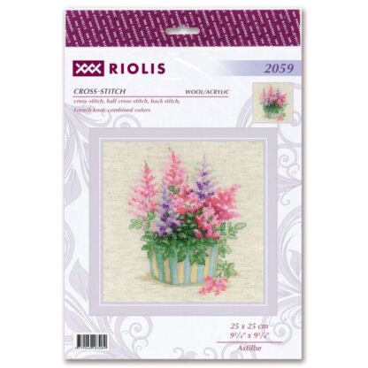 Kit point de croix RIOLIS 2059 Astilbe 25x25cm