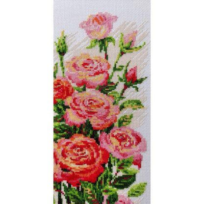 Kit point de croix RIOLIS 2067 Roses fleuries 20x50cm