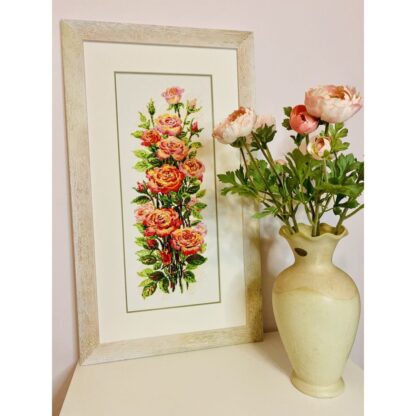 Kit point de croix RIOLIS 2067 Roses fleuries 20x50cm