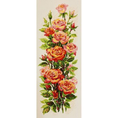 Kit point de croix RIOLIS 2067 Roses fleuries 20x50cm