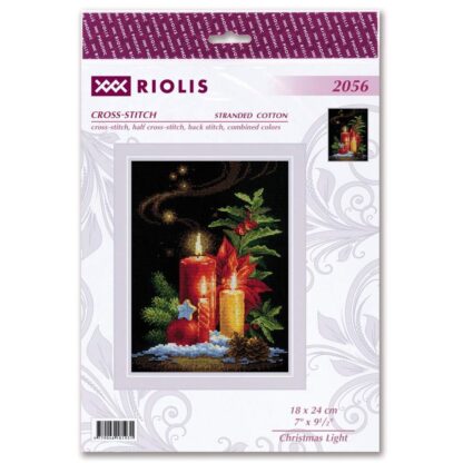 Kit point de croix RIOLIS 2056 Lumière de Noël 18x24cm