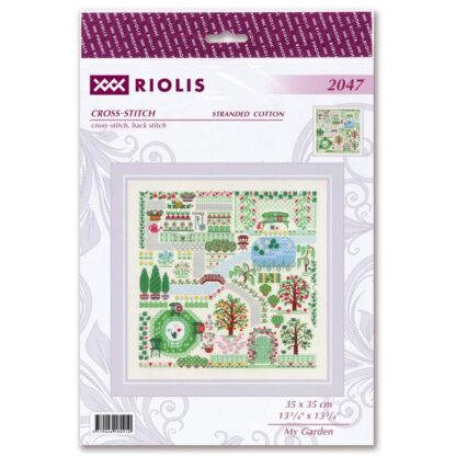 Kit point de croix RIOLIS 2047 Mon jardin 35x35cm