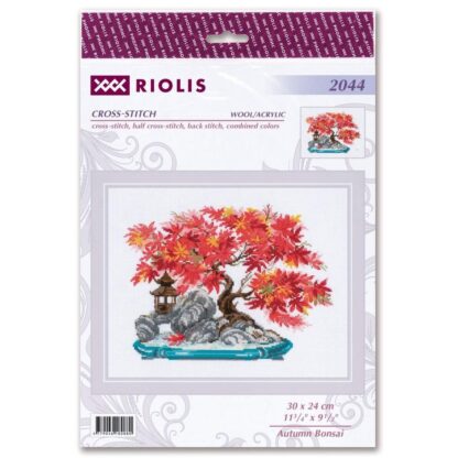 Kit point de croix RIOLIS 2044 Bonsaï d'automne 30x24cm