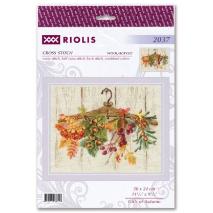 Kit point de croix RIOLIS 2037 Présents d'automne 30x24cm