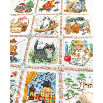 Kit point de croix RIOLIS 2136 Calendrier des chats 30x40cm