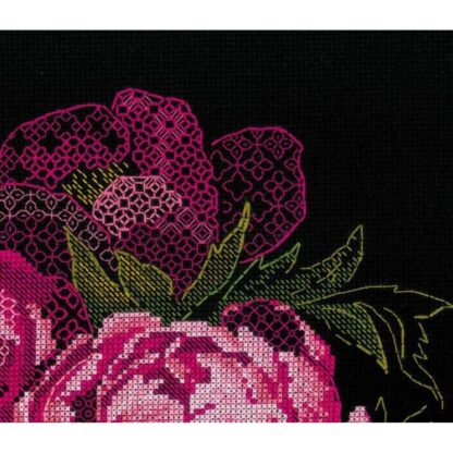 Kit point de croix RIOLIS 2026 Pivoines en dentelle 30x24cm