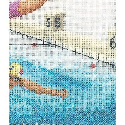 Kit point de croix Thea Gouverneur 3036 Lin Natation 16x17cm