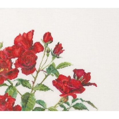 Kit point de croix Thea Gouverneur Rose rouge Fervid 411 44x44cm