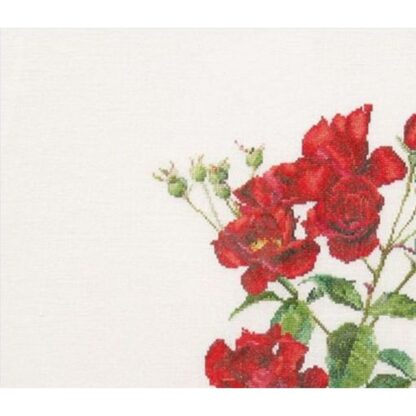 Kit point de croix Thea Gouverneur Rose rouge Fervid 411A 44x44cm