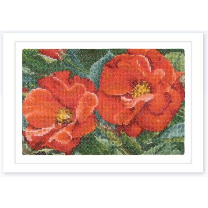 Kit point de croix Thea Gouverneur Rose Orangeade 427A 18x12cm