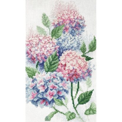 Kit point de croix RIOLIS 2139 Hortensias gracieux Broderiedumonde