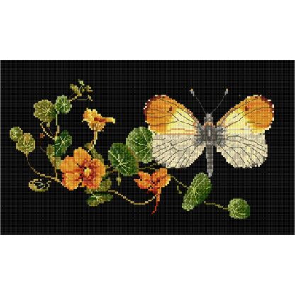 Kit point de croix Thea Gouverneur Papillon Nasturtium 437-05 29x18cm