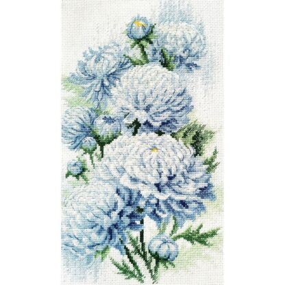 Kit point de croix RIOLIS 2140 Chrysanthèmes délicats 21x30cm