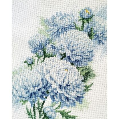 Kit point de croix RIOLIS 2140 Chrysanthèmes délicats 21x30cm