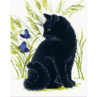 Kit point de croix RIOLIS 2001 Chat noir BRODERIEDUMONDE