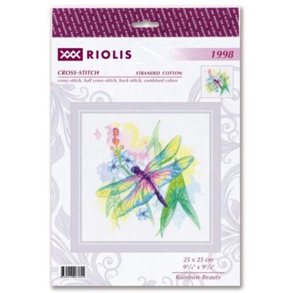 Kit point de croix RIOLIS 1998 Beauté arc-en-ciel 25x25cm