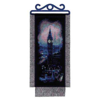 Kit point de croix RIOLIS 1993 Bannière à broder Londres de nuit BRODERIEDUMONDE