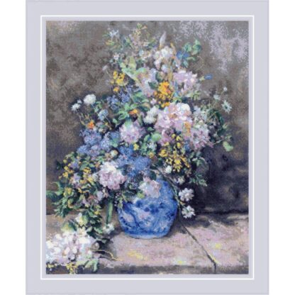 Kit point de croix RIOLIS 2137 Bouquet printanier d'après le tableau de P. A. Renoir 40x50cm