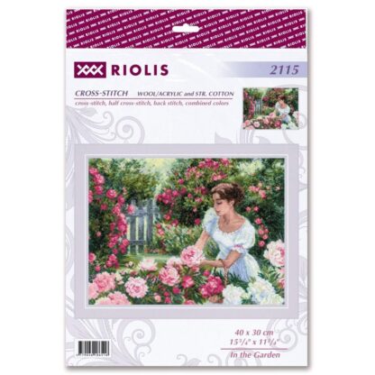 Kit point de croix RIOLIS 2115 Dans le jardin 40x30cm