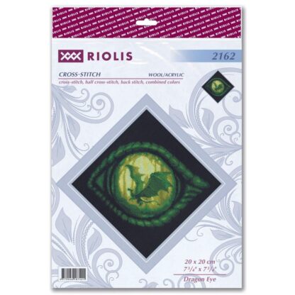 Kit point de croix RIOLIS 2162 Œil de dragon 20x20cm