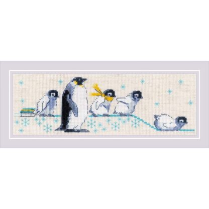 Kit point de croix RIOLIS 1975 Pingouins 24x8cm