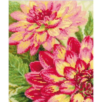 Kit point de croix RIOLIS 1968 Dahlias 40x50cm