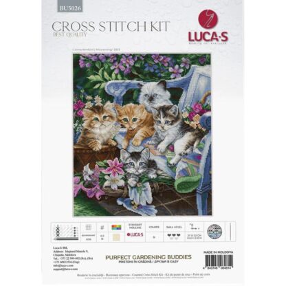 Kit point de croix Luca-S BU5026 Copains de jardinage 27x32cm