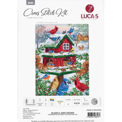 Kit point de croix Luca-S B2417 Mangeoire pour oiseaux 25x33cm