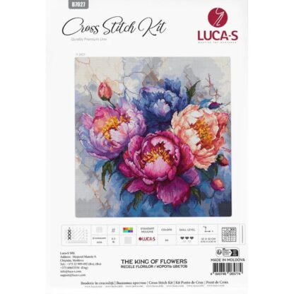 Kit point de croix Luca-S B7027 Roi des fleurs 32x32cm