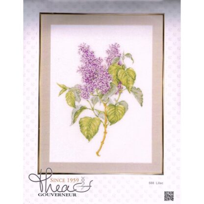 Kit point de croix Thea Gouverneur Branche de lilas 588 26x38cm